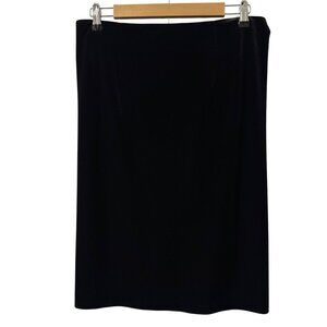 Alex Marie Black Velvet Pencil Skirt Size 10 Polyester & Elastane Blend skirt